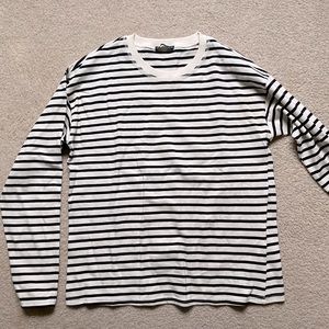 Zara striped long sleeve shirt (M)